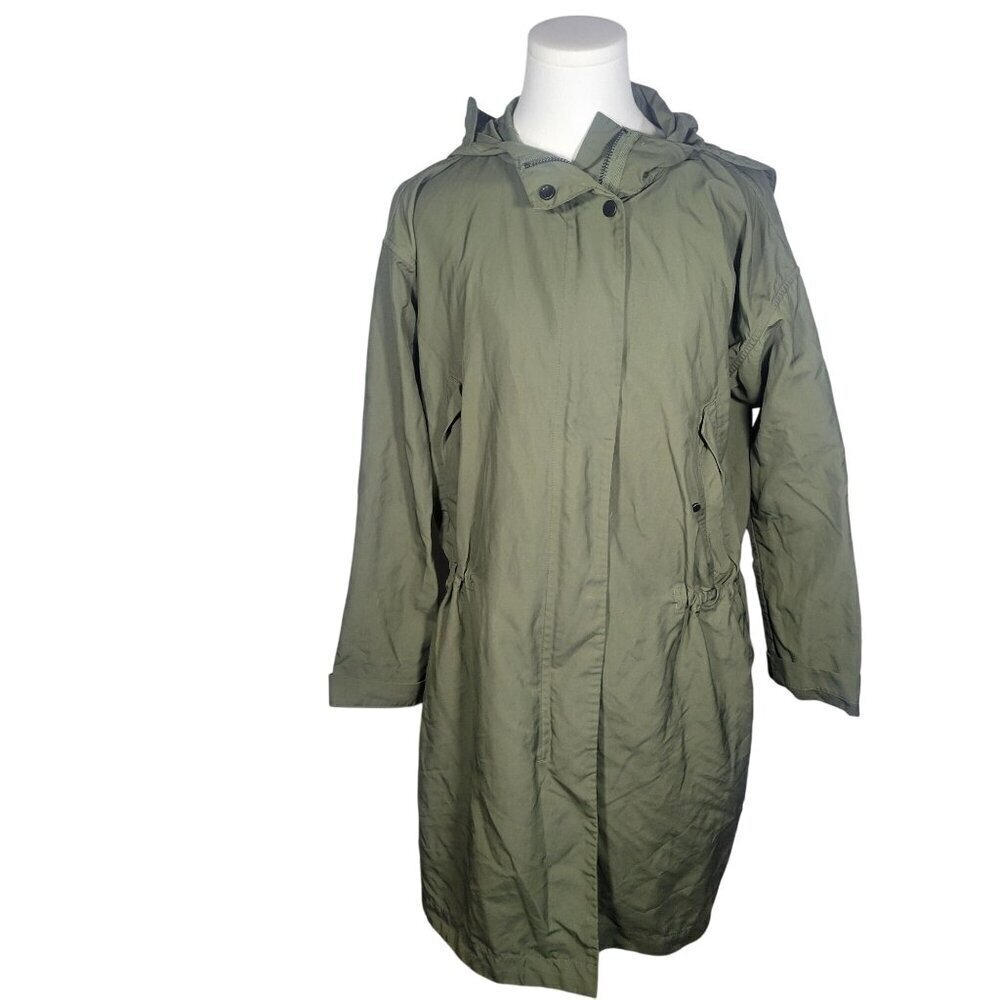 Everlane Women's The City Anorak Hooded Jacket Surplus Olive Green Size S